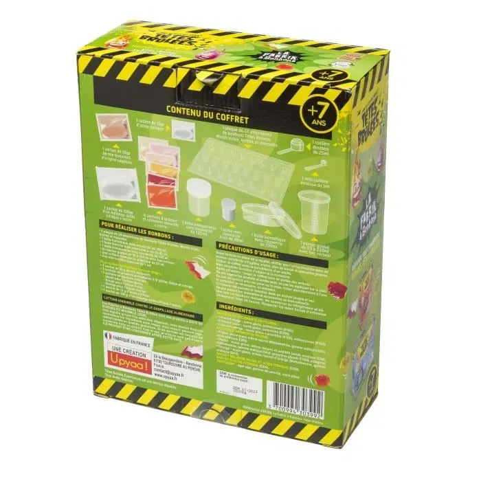 TENLESS - FABRIK à Bonbons Têtes Brûlées - 430399 - Arômes et Colorants Naturels - Kit de Confiserie pour Enfants dès 7 Ans - Fabriqué en France