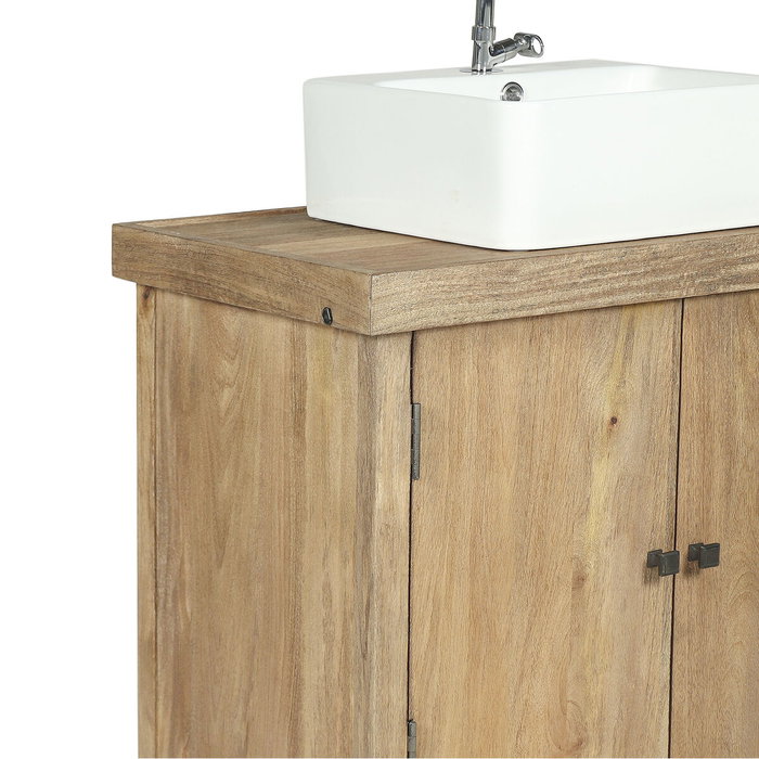 Home ESPRIT Meuble bas pour lavabo Céramique et Bois de manguier Marron 81 X 56 X 78 CM
