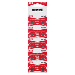 Maxell Blister de 10 piles bouton alcaline LR41