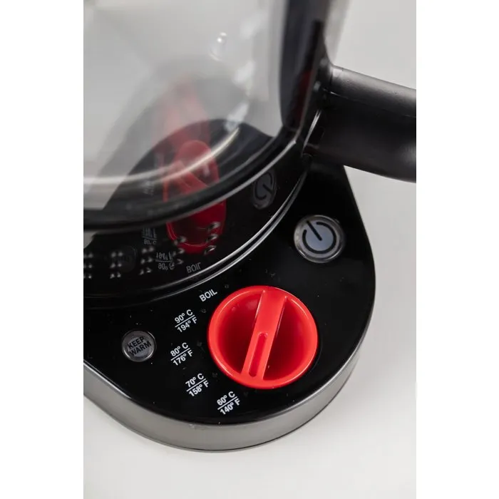 Bodum Bistro - Bouilloire électrique double paroi - 1.1 L - 1500 W - 5 températures - Intérieur en verre - Noir - Design épuré