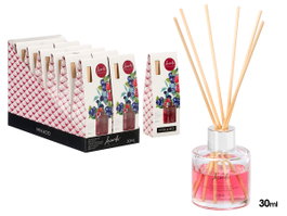 Acorde Mikado Frutos Rojos Diffuseur 30 ml Verre Rouge 7,5x20x5 cm (Set de 24)