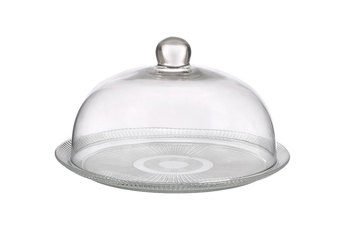 Vivalto Plat de service avec couvercle en verre 33 cm Transparent (Set de 2) Vivalto Plat de service avec couvercle en verre 33 cm Transparent (Set de 2)