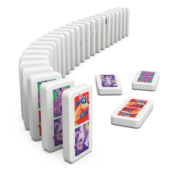 Spinmaster - Dora l'exploratrice - Jeu de dominos - 28 pièces - Boîte métallique - De 2 à 4 joueurs - Dès 4 ans