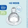 Dodie Tétines Rondes Initiation Lot de 4 - Débit 4 pour Liquides Épais, Système 3 Vitesses et Valve Anti-Colique