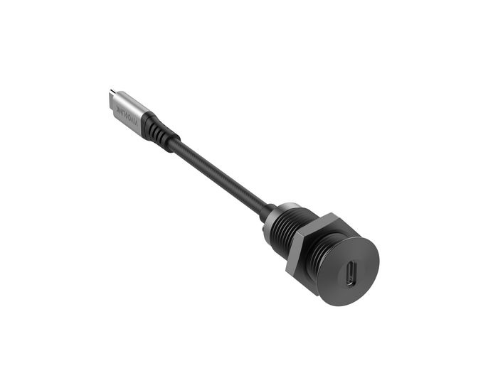 Vivolink Prise de Bureau USB-C Noire avec Câble 0,3 m – 4K@30Hz, 20 Gbps, 100W Vivolink Prise de Bureau USB-C Noire avec Câble 0,3 m – 4K@30Hz, 20 Gbps, 100W
