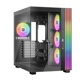 be quiet! Light Base 600 LX Black Boîtier PC Gaming Moyen Tour ATX Noir, 4 Ventilateurs PWM, 77 LEDs ARGB, USB 3.2 Type-C