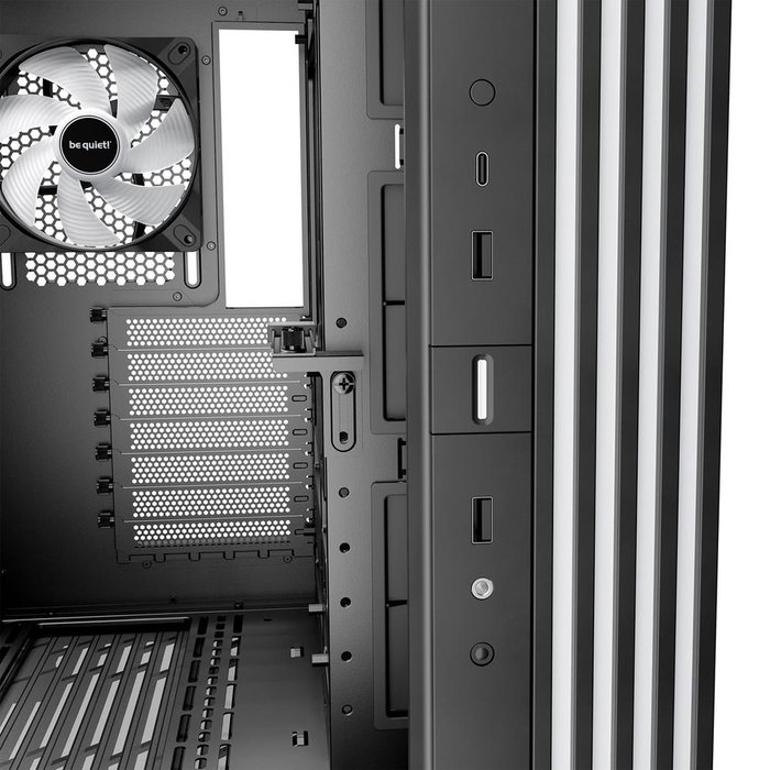 be quiet! Light Base 600 LX Black Boîtier PC Gaming Moyen Tour ATX Noir, 4 Ventilateurs PWM, 77 LEDs ARGB, USB 3.2 Type-C