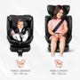 Babyauto SCUDDA GREY DOBBY Siège Auto Pivotant 360° I-Size Isofix 0-36 kg (Naissance à 12 ans) avec Protection Chocs Latéraux - ECE R129