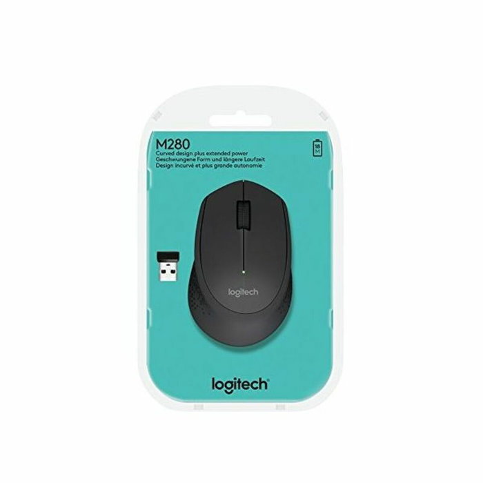 Logitech Souris sans fil M280 Noir (910-004287) - Souris optique USB confortable
