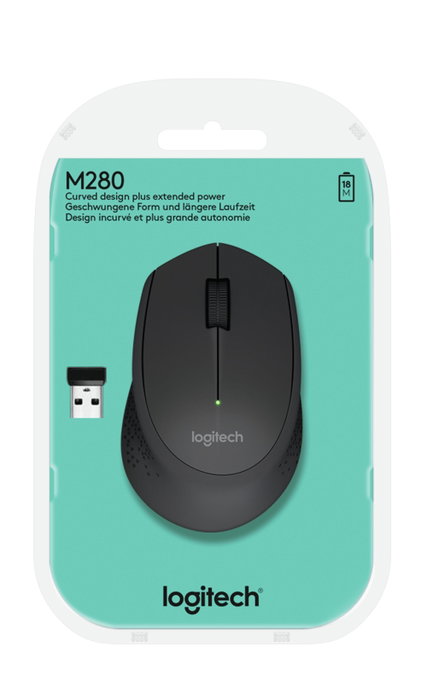 Logitech M280 Souris optique sans fil, Noir