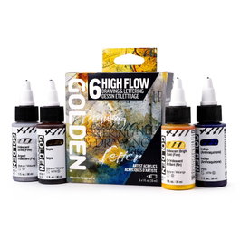Golden Peinture acrylique High Flow Set Drawing & Letting