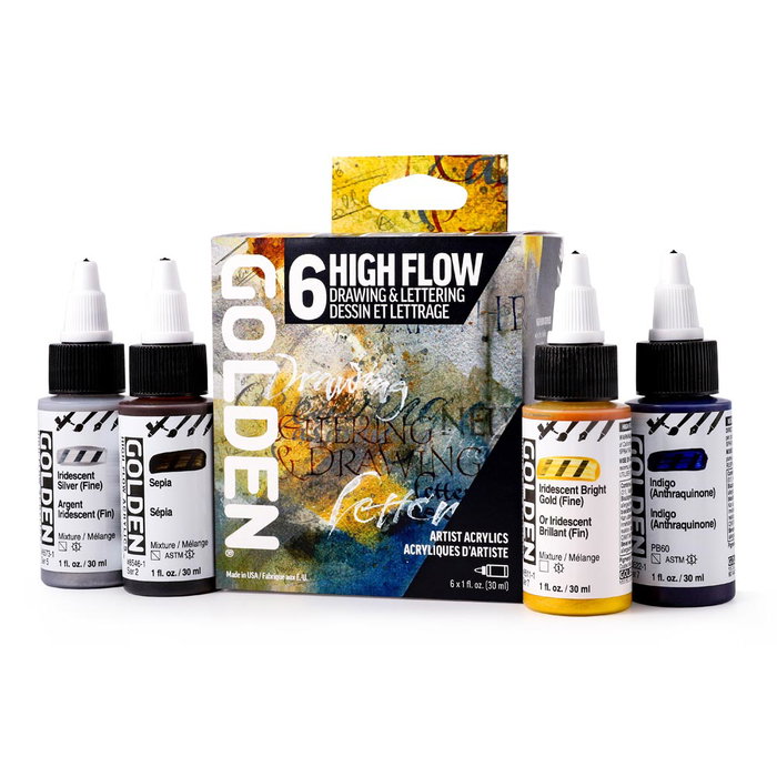 Golden Peinture acrylique High Flow Set Drawing & Letting Golden Peinture acrylique High Flow Set Drawing & Letting