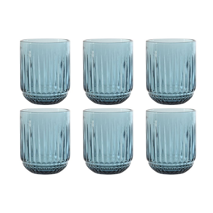 Home ESPRIT Set de Verres Bleu Verre (6 Unités) Home ESPRIT Set de Verres Bleu Verre (6 Unités)