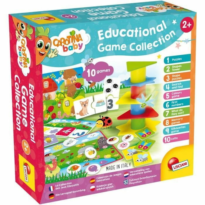 Lisciani Giochi Collection de 10 jeux éducatifs CAROTINA BABY Lisciani Giochi Collection de 10 jeux éducatifs CAROTINA BABY