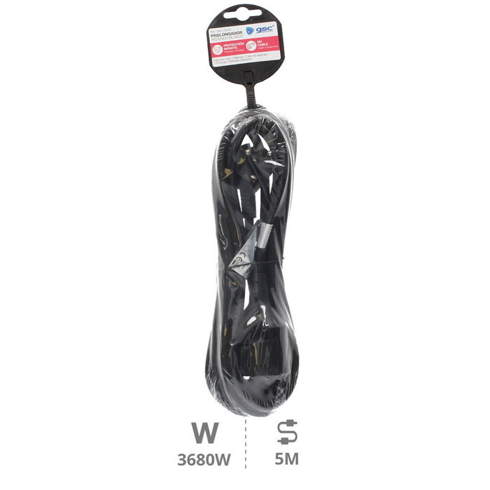GSC Evolution Prolongador sucko 3x1.5mm 5M Negro
