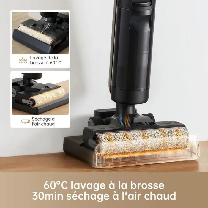 Dreame H13 Pro Aspirateur eau et poussière, séchage air chaud 30 min, aut nettoiement double rotation, 18 kPa
