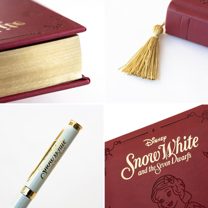 Disney - Set Carnet A5 + Stylo à bille Thème Blanche-Neige, 200 pages, Couverture rigide, avec Marque-page et Boîte Cadeau Disney - Set Carnet A5 + Stylo à bille Thème Blanche-Neige, 200 pages, Couverture rigide, avec Marque-page et Boîte Cadeau