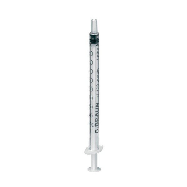 B. Braun Omnifix Seringue à Insuline 100UI 1ML sans aiguille, U-100 B. Braun Omnifix Seringue à Insuline 100UI 1ML sans aiguille, U-100