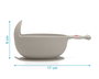 KioKids Bol en Silicone Ventousé pour Bébé Design Escargot Gris - 9x17 cm - Adapté Micro-ondes, Lave-vaisselle et Congélateur - À partir de 6 Mois - Collection Ecofriendly