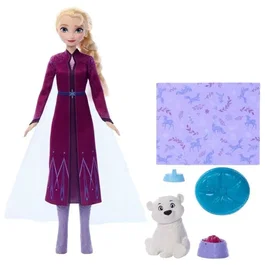 Disney Frozen - Coffret Elsa et l'Ourson JFG16 - 4 Accessoires avec Poupée Anna Articulée - Jeu Enfant dès 3 Ans