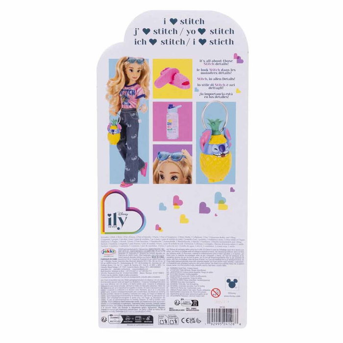 JAKKS PACIFIC - Poupée Fashion Doll Stitch Disney Lilo & Stitch 25cm avec 13 Points d'Articulation, Sac et Accessoires