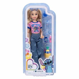 JAKKS PACIFIC - Poupée Fashion Doll Stitch Disney Lilo & Stitch 25cm avec 13 Points d'Articulation, Sac et Accessoires