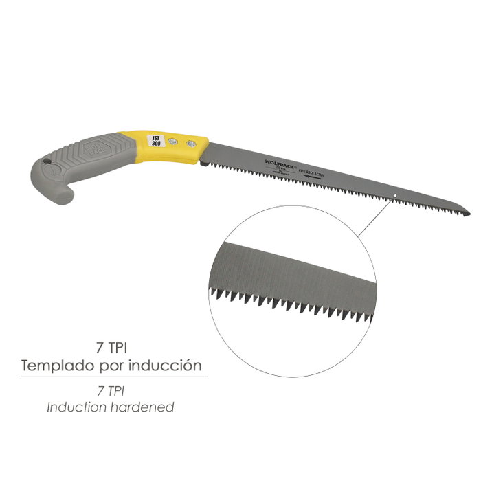 WOLFPACK LINEA PROFESIONAL Serrucho de poda recto JST 300 mm WOLFPACK LINEA PROFESIONAL Serrucho de poda recto JST 300 mm