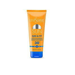 Levissime Sun & Fit Protector Solar Remodelante - Crème Solaire Corps SPF30+ Anti-Flaccidité, Texture Légère, 200ml