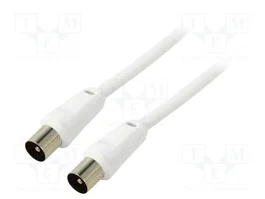 GOOBAY Câble coaxial concentrique 2,5m blanc