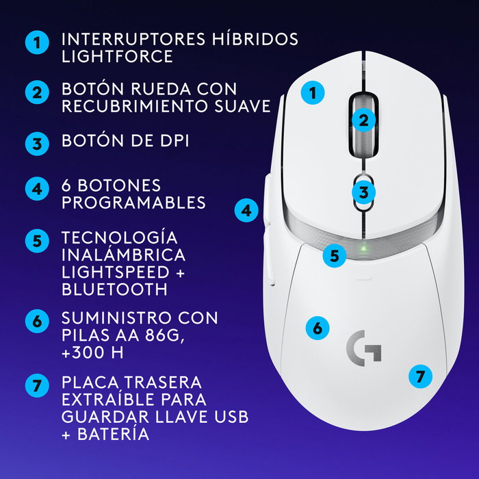 Logitech G309 Lightspeed Souris Gaming Sans Fil - Blanc Logitech G309 Lightspeed Souris Gaming Sans Fil - Blanc
