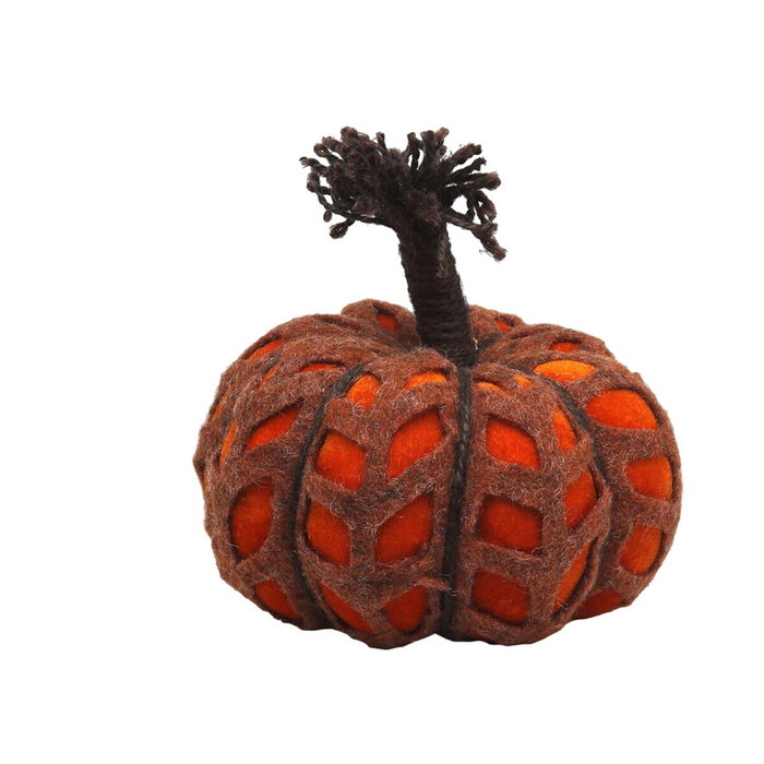 BigBuy Home Citrouille Décorative en Tissu et Feutre Orange et Marron 15x14 cm BigBuy Home Citrouille Décorative en Tissu et Feutre Orange et Marron 15x14 cm