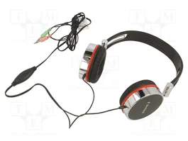 GEMBIRD MHS-903 Écouteurs avec microphone noir, rouge, argent