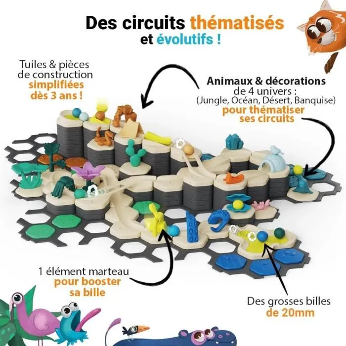 Ravensburger Gravitrax Junior - Starter Set XXL My Planet 184 pièces - Circuit de billes - Jeu de construction créatif - À partir de 3 ans - Version française - 27059
