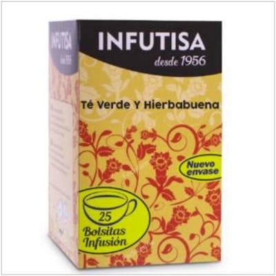INFUTISA Thé Vert à la Menthe Verte Infusion 25 Sachets INFUTISA Thé Vert à la Menthe Verte Infusion 25 Sachets