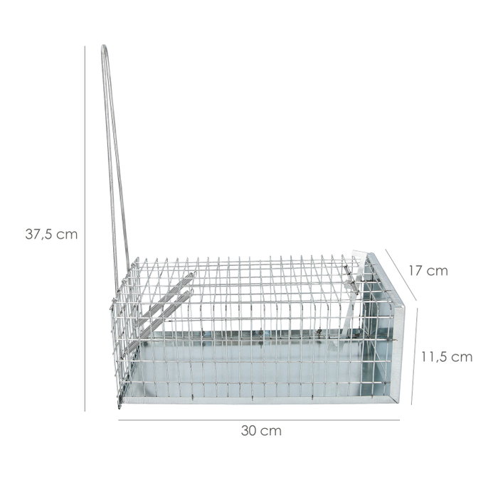 WOLFPACK LINEA PROFESIONAL Cage piège à rats en métal 30 x 17 x 11 cm WOLFPACK LINEA PROFESIONAL Cage piège à rats en métal 30 x 17 x 11 cm