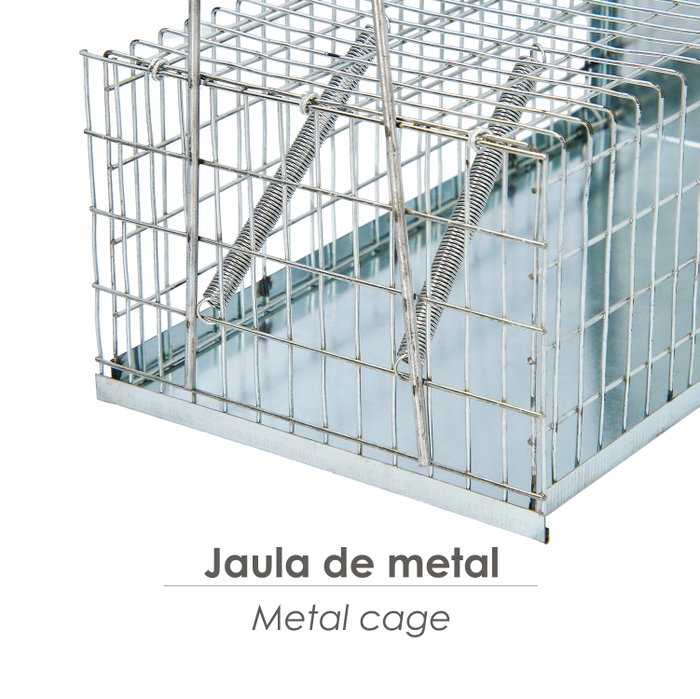 WOLFPACK LINEA PROFESIONAL Cage piège à rats en métal 30 x 17 x 11 cm WOLFPACK LINEA PROFESIONAL Cage piège à rats en métal 30 x 17 x 11 cm
