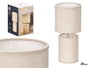 Giftdecor Lampe de Table Tissu Beige Métal Plastique 13x13x29 cm (Set de 12)