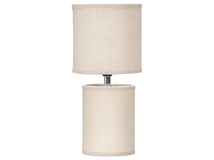Giftdecor Lampe de Table Tissu Beige Métal Plastique 13x13x29 cm (Set de 12)
