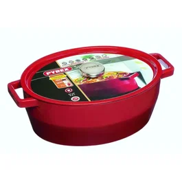 Pyrex Cocotte ovale Slow Cook - 29 cm - Rouge
