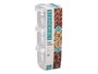Leknes Set de 3 pots en plastique transparent 360 ml - 9x23x9 cm (Set de 24)