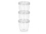 Leknes Set de 3 pots en plastique transparent 360 ml - 9x23x9 cm (Set de 24)