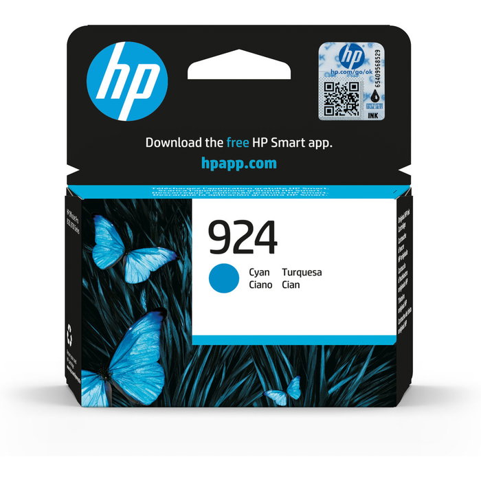 HP 924 Cartouche d'encre originale Cyan HP 924 Cartouche d'encre originale Cyan
