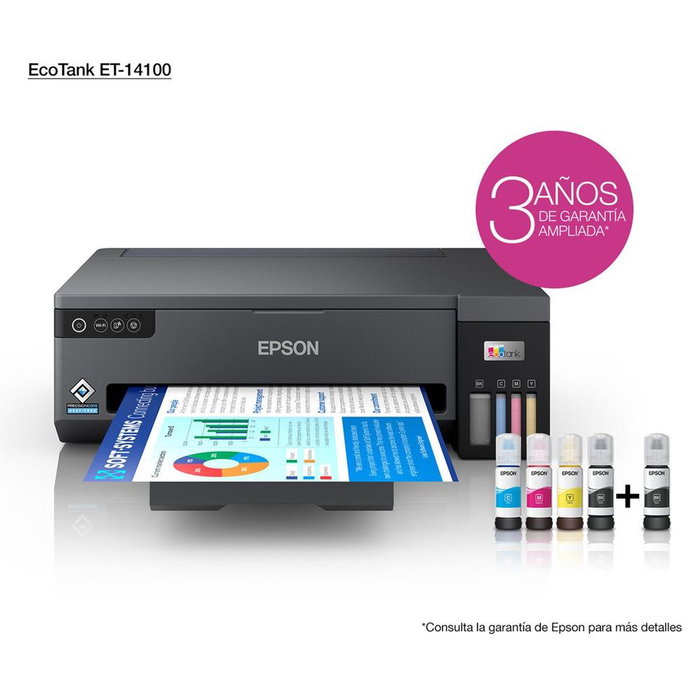 Epson ET-14100 Imprimante A3 4 Couleurs Ecotank Wi-Fi USB Faible Coût d'Impression