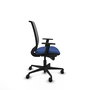 Chaise Alares Synchro 5 positions tissu Bleu foncé Maille Noir Base en nylon noir Accoudoir 1D Sans appui-tête Roulettes 65mm nylon