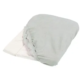 TINÉO Lot de 2 Housses de Matelas à Langer en Coton Éponge, avec Coins Élastiques, 75 x 50 cm, Gris Clair