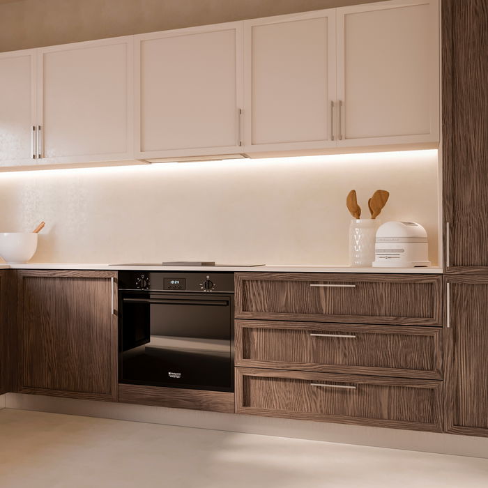 Emuca Lot de 20 poignées pour meubles Montréal, L160mm, entraxe 128mm, Zamak, Nickel satiné