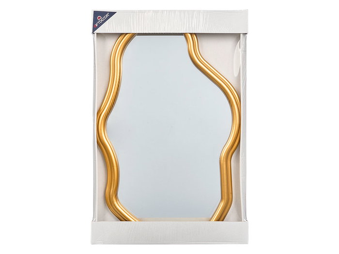 Giftdecor Miroir en plastique doré 72x46 cm (Set de 6)