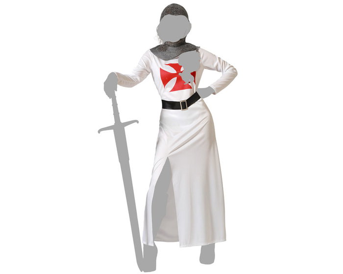 Atosa Déguisement Chevalier des Croisades Blanc Femme Adulte Atosa Déguisement Chevalier des Croisades Blanc Femme Adulte