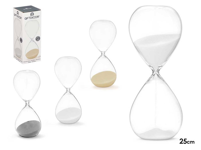 Giftdecor Sablier 25 cm Assorti Couleurs Neutres 45 Minutes (Set de 12) Giftdecor Sablier 25 cm Assorti Couleurs Neutres 45 Minutes (Set de 12)
