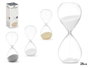 Giftdecor Sablier 25 cm Assorti Couleurs Neutres 45 Minutes (Set de 12)
